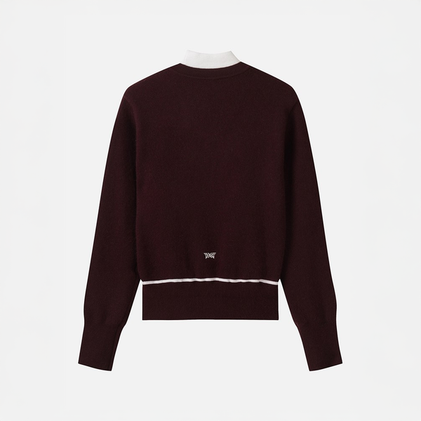 PXG KOREA Women Winter Windprood Color Point Sweater