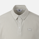 PXG Korea Men Stripe Pattern Collar Short-Sleeve