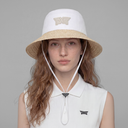 PXG KOREA Women Colorblock Raffia Hat