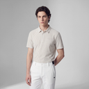 PXG Korea Men Stripe Pattern Collar Short-Sleeve