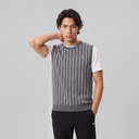 PXG Korea Men Stripe Pattern Sweater Vest