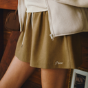 Piv'vee Women Cashmere Blend Drawstring Mini Skirt