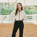 Piv'vee Women Rounded Boucle Short Jacket