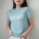 Piv'vee Women Short Sleeve Logo Jacquard Knit