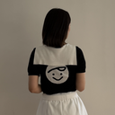 Piv'vee Women Giant smiley sailor short sleeve knit top