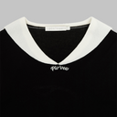 Piv'vee Women Giant smiley sailor short sleeve knit top