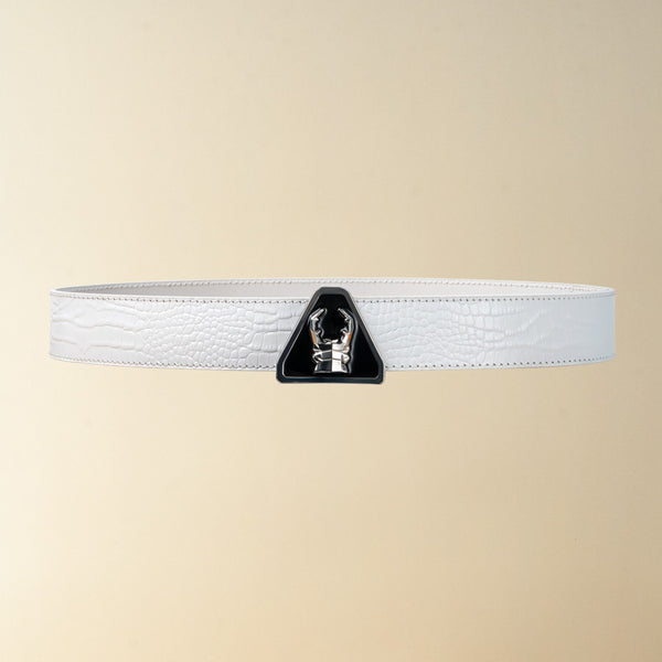 GFJ TRINITY TRIANGLE MEN BELT WHITE