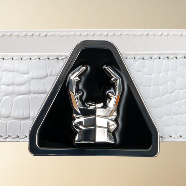 GFJ TRINITY TRIANGLE MEN BELT WHITE