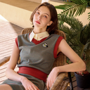 Kandini Women Jacquard V-Neck Vest