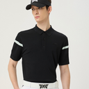 PXG KOREA Men Summer Line Point Collared Short Sleeve Knit
