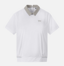 PXG KOREA Women Summer Perforated Back Zip Short Sleeve