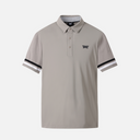 PXG KOREA Men Summer Knitted Sleeve Collar Short Sleeve