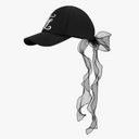 Fairliar Women Organza Ribbon Logo Cap