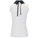 Fairliar Women Big Collar Ribbon Sleeveless T-shirt