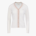 Fairliar Women Color Combination Wide Ribbed Cardigan