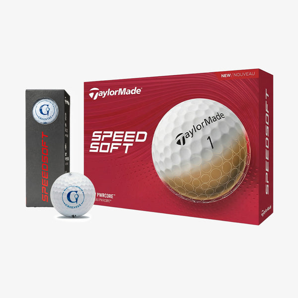 TaylorMade SpeedSoft GreenTee Logo Golf Ball