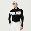 PXG KOREA MEN KNIT HYBRID COLLAR LS T-SHIRT