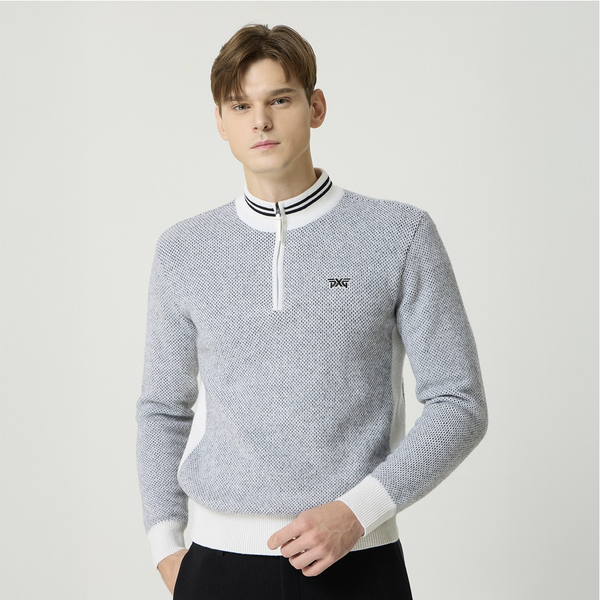 PXG KOREA MEN WINTER HALF ZIP-UP WINDPROOF SWEATER (PJWPM4113)