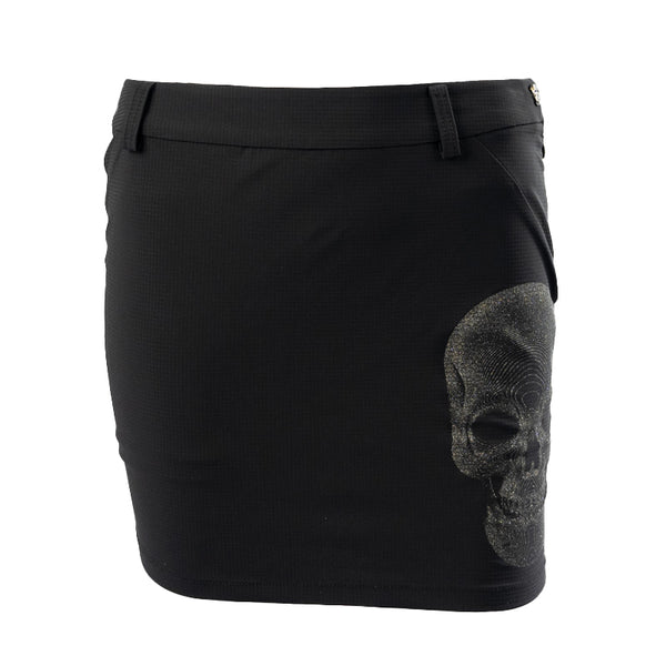 amazingcre-women-silver-skull-plain-poly-skorts (7313967218878)