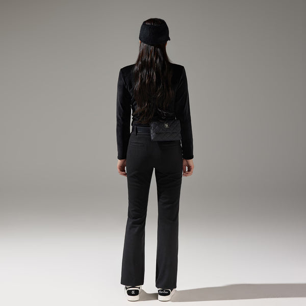 Fairliar Women Ribbon Pocket Bootscut Pants