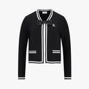 Fairliar Women Ribbon Zip-up Cardigan