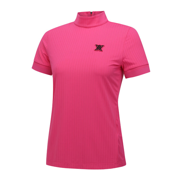 ANEW GOLF WOMEN HIGH NECK ZIPPER POINT SHOT T-SHIRT