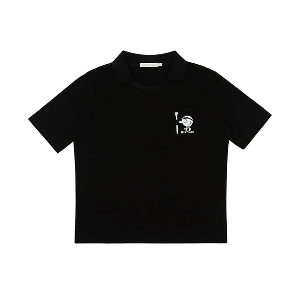 Piv'vee Women Caddi'vee Tee Holder Collar T-shirt