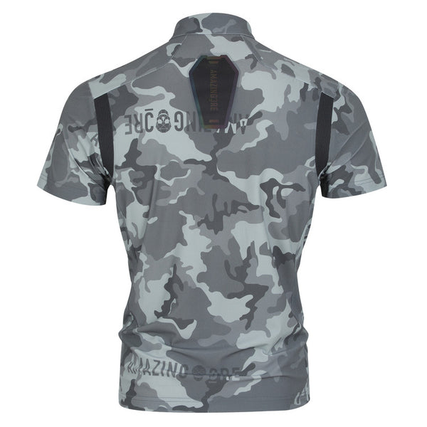 AMAZINGCRE MEN WORDING CAMO ACCORDIO T-SHIRT