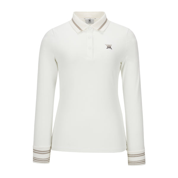 Anew Golf 2024FW Women Knit Collar Long T-Shirt