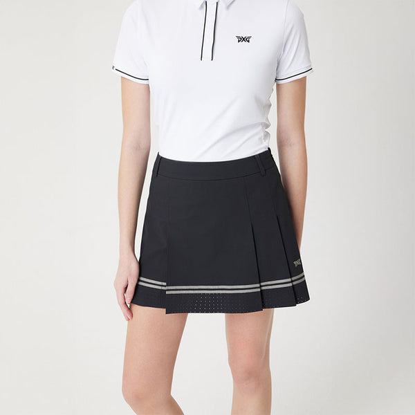 PXG KOREA WOMEN PERFORATION PLEATED SKIRT