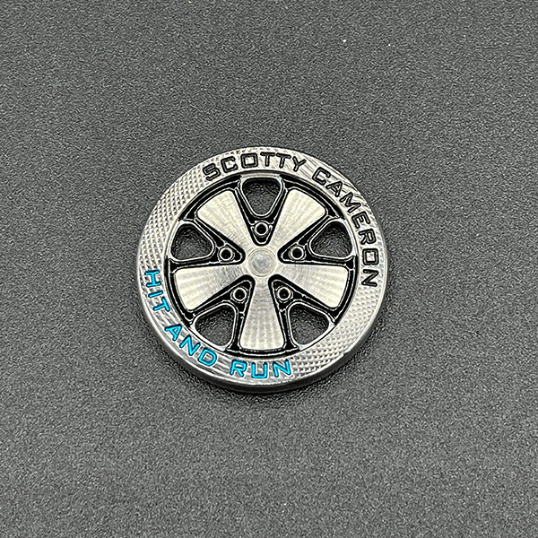 Scotty Cameron 2021 Wheel Hit And Run Black/Blue Ball Coin Marker (7321083707582)