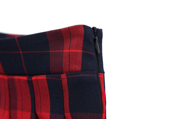 C De Noirs Women's Classy Check Skirt (7083773493438)